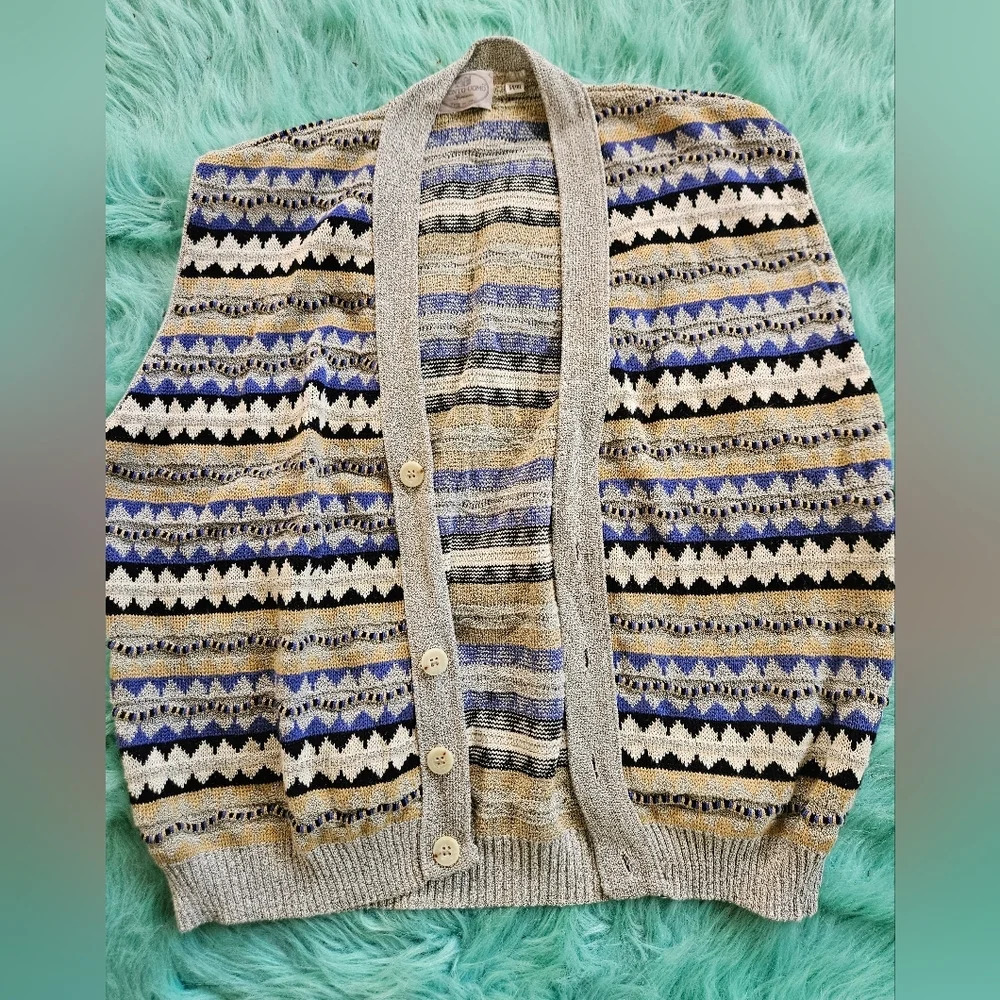 VTG Mens Pronto Uomo Grandpa Vest Size XL